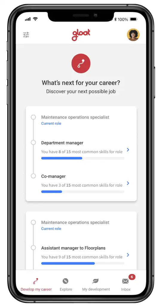 Bringing career growth to the front line: Gloat’s new AI-powered tool for deskless employees 1 Screen Shot 2021 10 18 at 18.36.53 1
